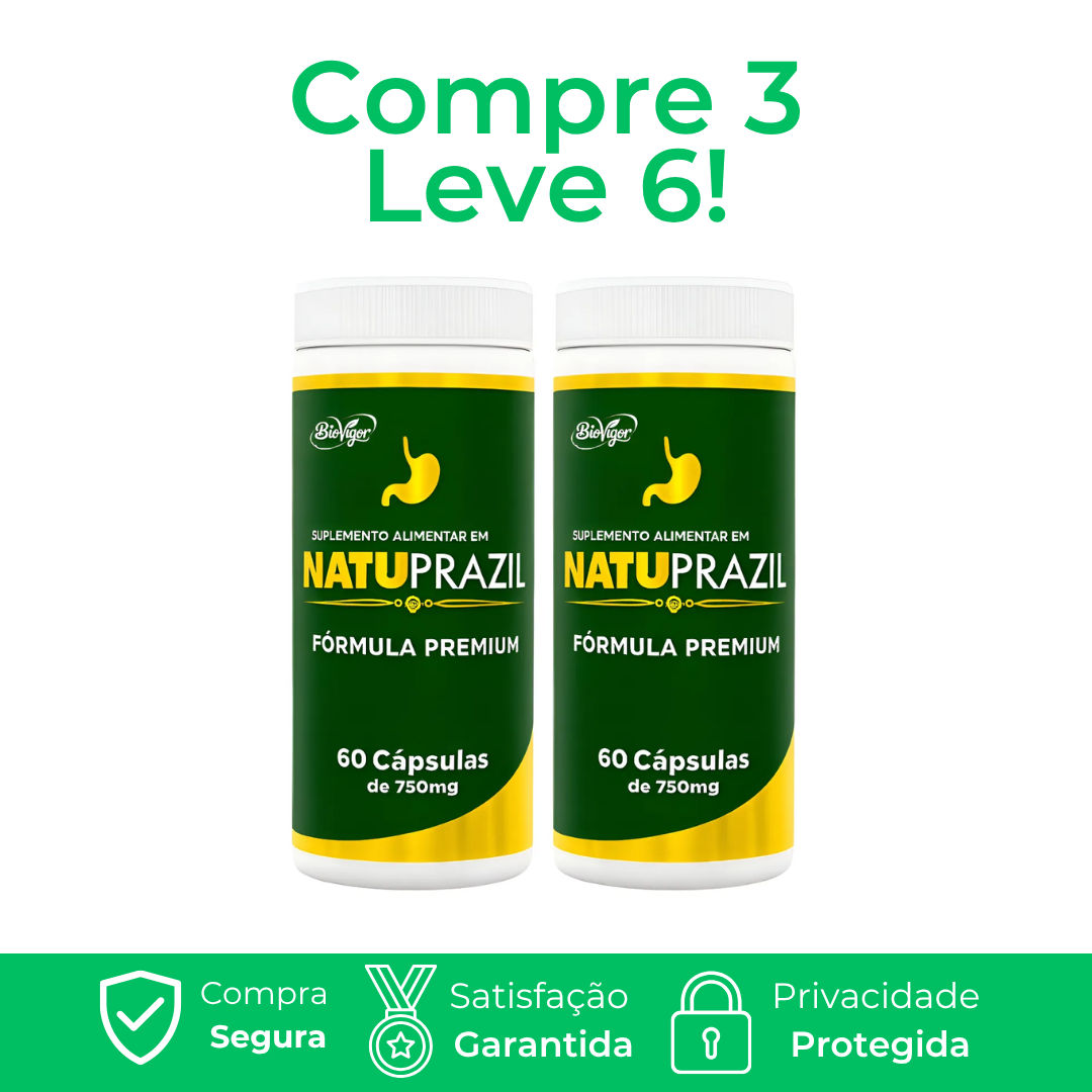 Natuprazil - Auxilio na Gastrite, Refluxo e Azia