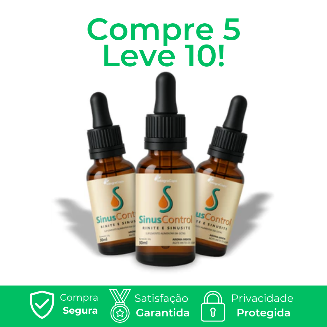 Sinus Control 30ml - Auxilia o equilíbrio das vias Nasais