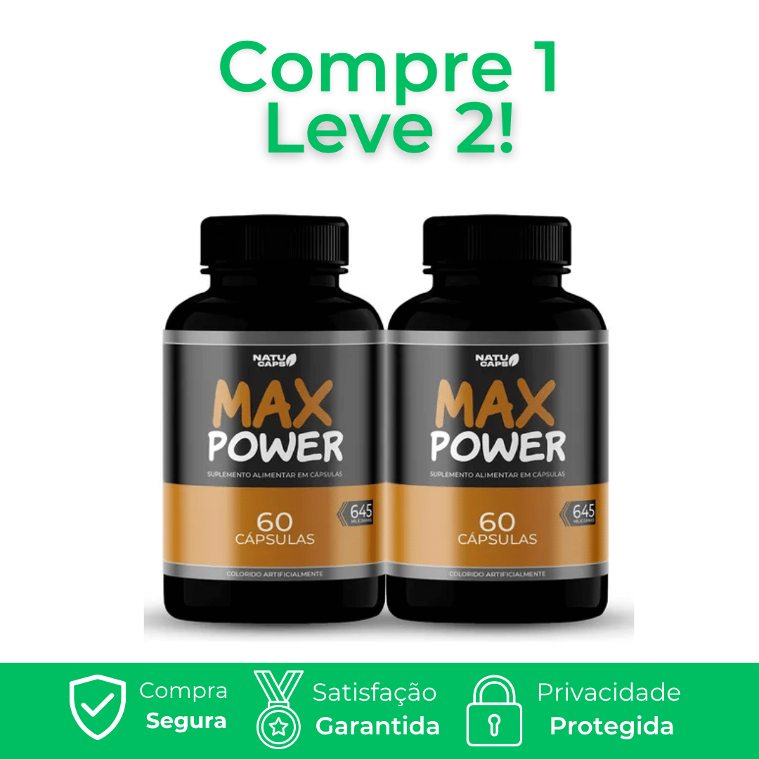 Max Power Original - Mais Disposição, Foco e Recuperação para Seu Dia