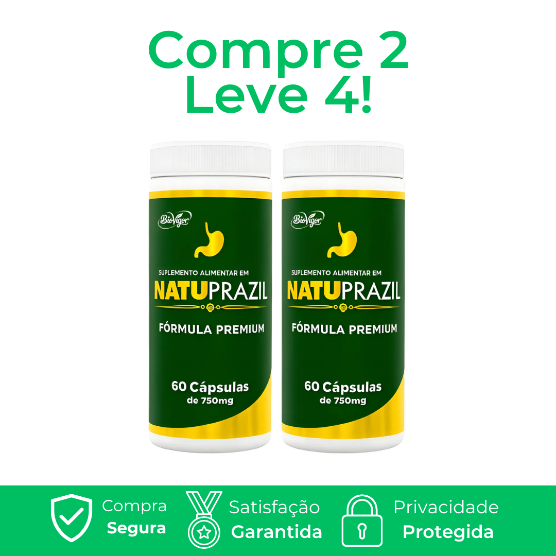 Natuprazil - Auxilio na Gastrite, Refluxo e Azia