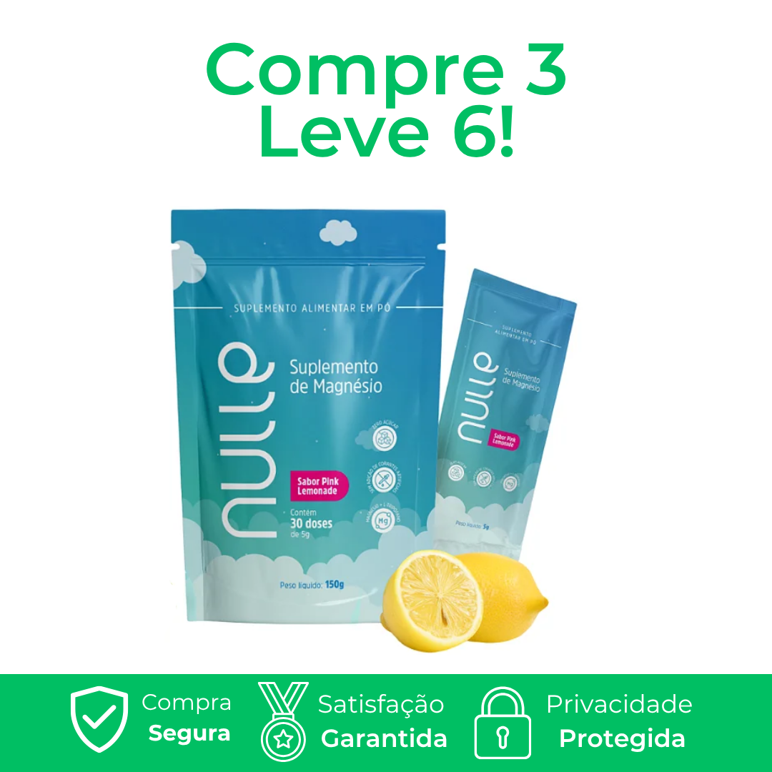 Nulle - Suplemento de Magnésio - Pacote 30 Doses, Sabor: Pink Lemonade