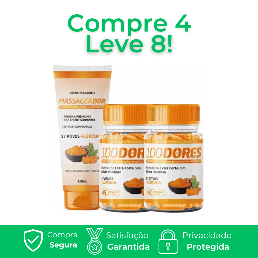 100 Dores –  Para Dores Articulares e Mobilidade + Pomada Brinde